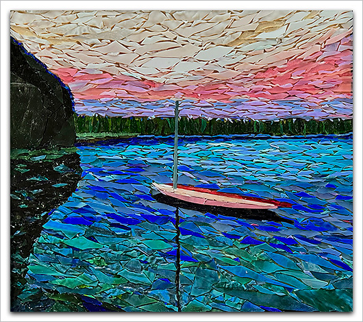 boat mosaic
